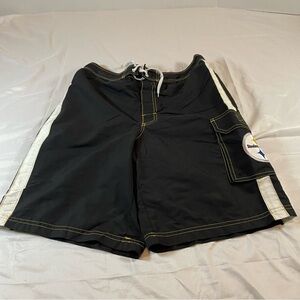 NFL Team Apparel Pittsburgh Steelers Swim Trunks